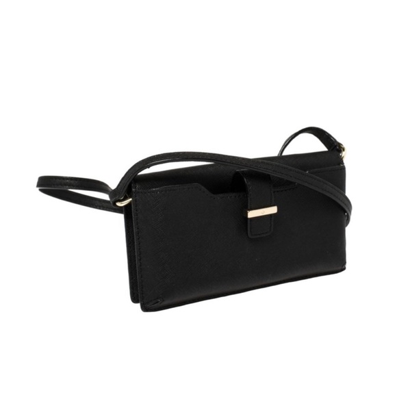 Kate Spade Crossbody Black Leather IPhone Case Wallet - Picture 3 of 11